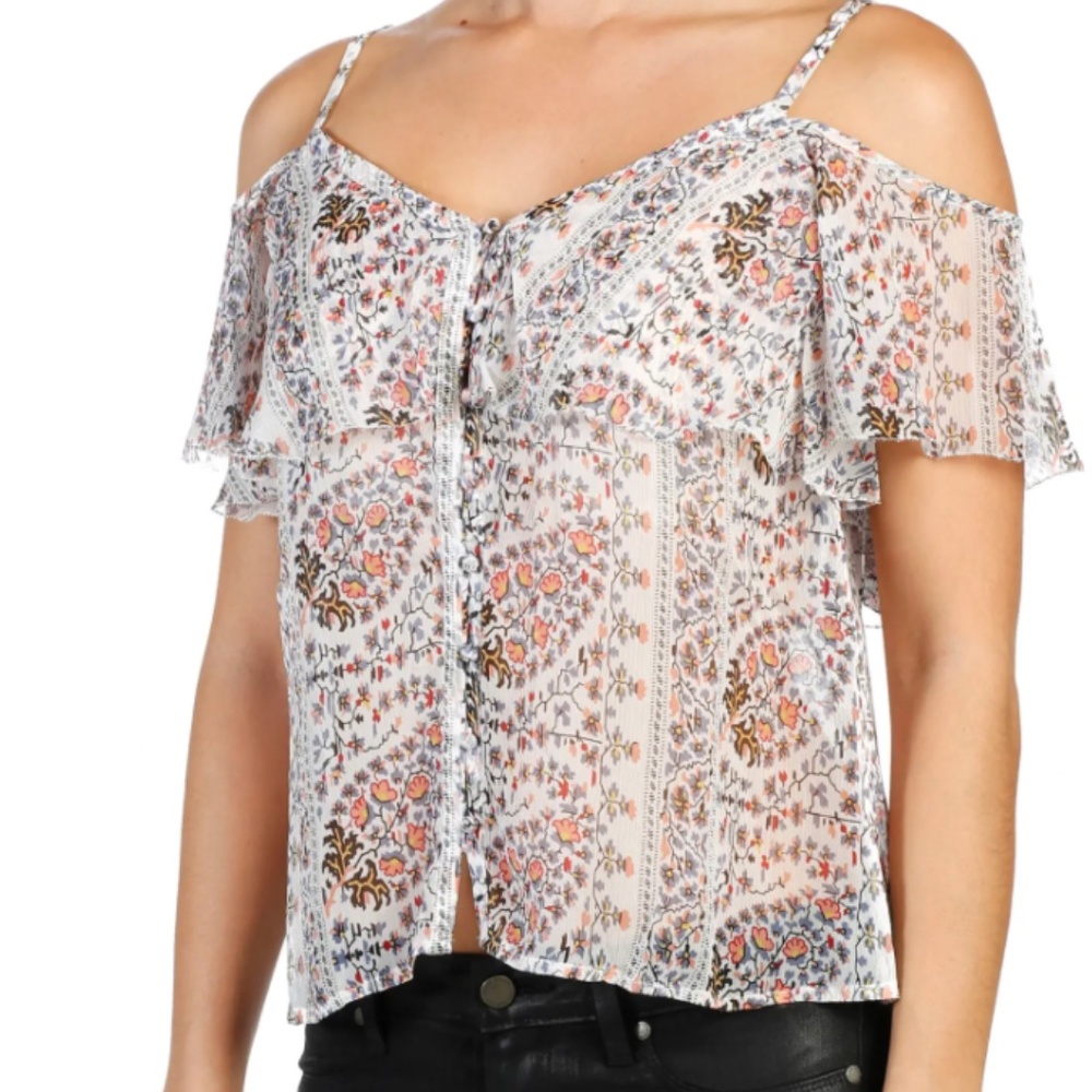 PAIGE Henna Silk Top XS=0